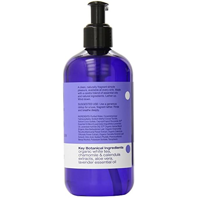EO BOTANICAL LIQUID HAND SOAP, FRENCH LAVENDER, 12 OUNCE (PACK OF 3) - Image 2